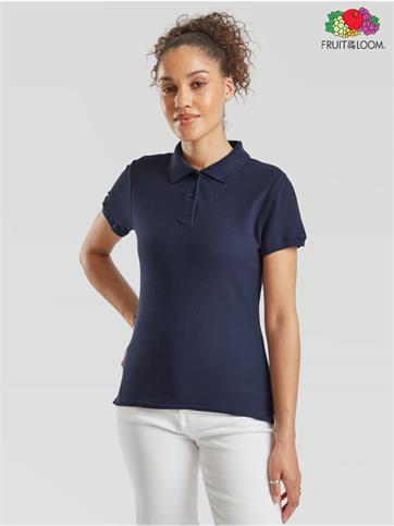 POLO PREMIUM DONNA MANICA CORTA COTONE FRUIT OF THE LOOM