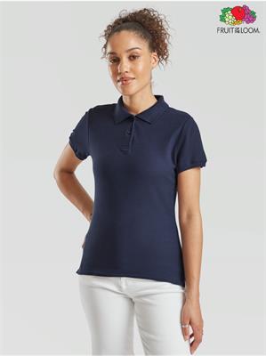 POLO PREMIUM DONNA MANICA CORTA COTONE FRUIT OF THE LOOM