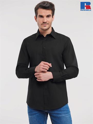 CAMICIA UOMO POPELINE MISTO COTONE MANICA LUNGA RUSSELL