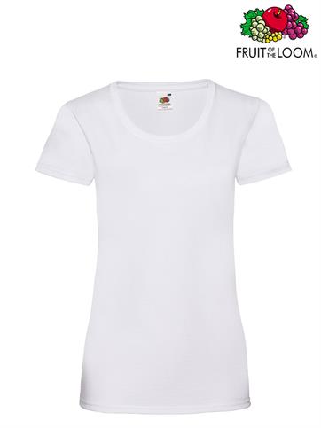 T-SHIRT VALUEWEIGHT GIROCOLLO DONNA M/C BIANCO