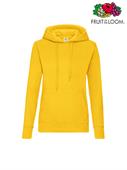 FELPA CAPPUCCIO DONNA SAGOMATA GIALLO GIRASOLE