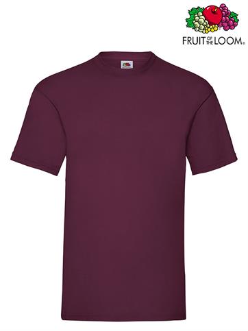 T-SHIRT VALUEWEIGHT GIROCOLLO UOMO M/C BORDEAUX