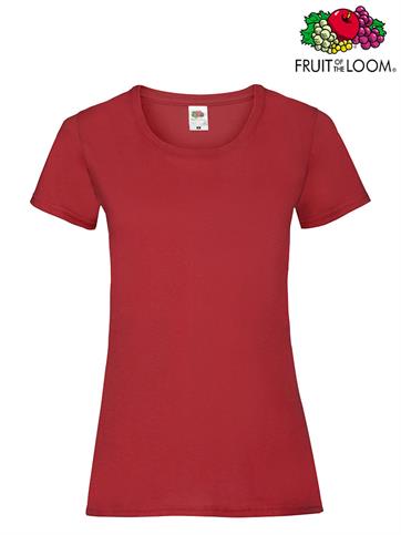 T-SHIRT VALUEWEIGHT GIROCOLLO DONNA M/C ROSSO