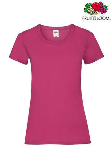 T-SHIRT VALUEWEIGHT GIROCOLLO DONNA M/C FUCSIA