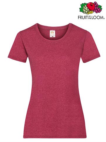 T-SHIRT VALUEWEIGHT GIROCOLLO DONNA M/C VINTAGE ROSSO