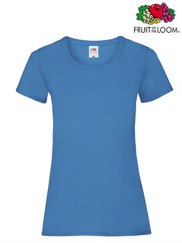 T-SHIRT VALUEWEIGHT GIROCOLLO DONNA M/C AZZURRO