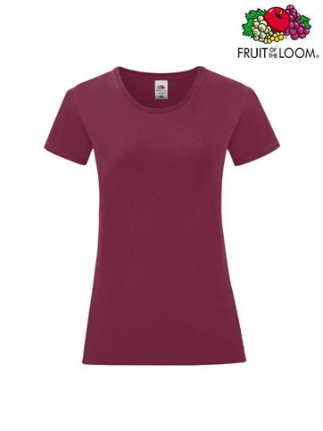 T-SHIRT DONNA ICONIC M/C BORDEAUX