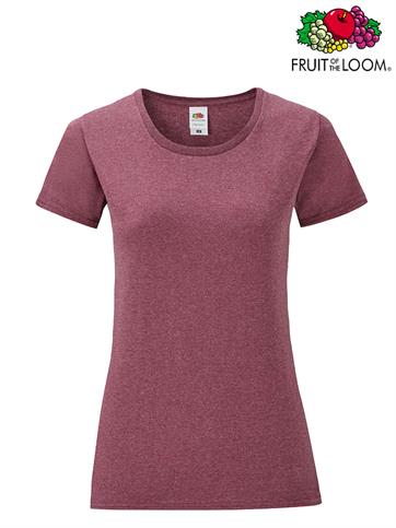 T-SHIRT DONNA ICONIC M/C VINTAGE BORDEAUX