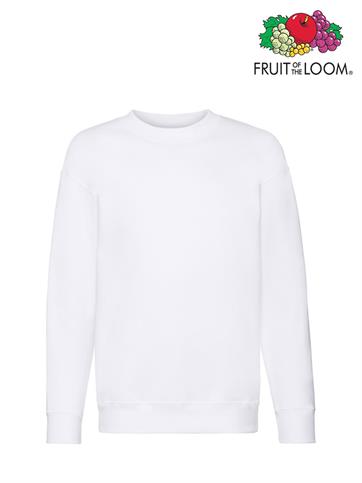 FELPA PREMIUM SET-IN BAMBINO GIROCOLLO BIANCO
