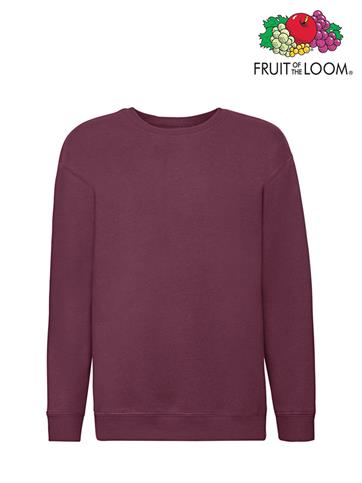 FELPA PREMIUM SET-IN BAMBINO GIROCOLLO BORDEAUX