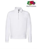 FELPA MEZZA ZIP PREMIUM UOMO 62032 BIANCO