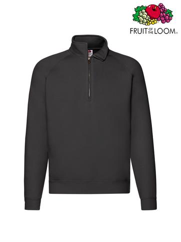 FELPA MEZZA ZIP PREMIUM UOMO 62032 NERO