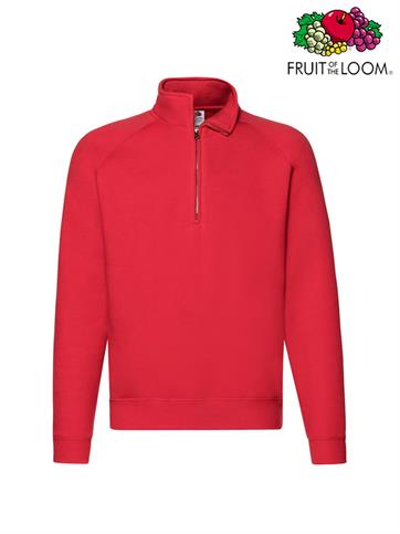 FELPA MEZZA ZIP PREMIUM UOMO 62032 ROSSO