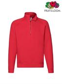 FELPA MEZZA ZIP PREMIUM UOMO 62032 ROSSO