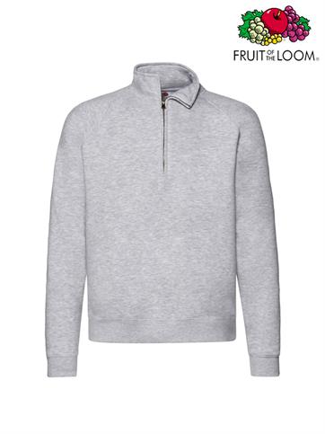 FELPA MEZZA ZIP PREMIUM UOMO 62032 GRIGIO MELANGE