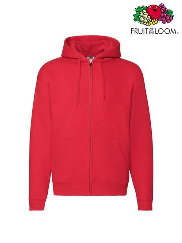 FELPA PREMIUM CAPPUCCIO E ZIP UOMO 62034 ROSSO