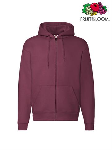 FELPA PREMIUM CAPPUCCIO E ZIP UOMO 62034 BORDEAUX