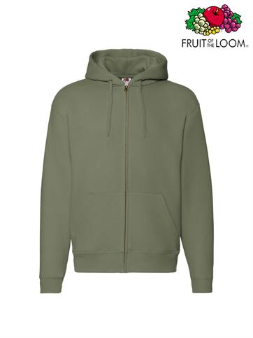 FELPA PREMIUM CAPPUCCIO E ZIP UOMO 62034 OLIVA