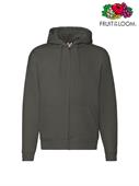 FELPA PREMIUM CAPPUCCIO E ZIP UOMO 62034 CARBONE