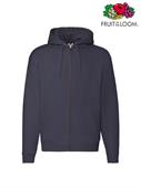 FELPA PREMIUM CAPPUCCIO E ZIP UOMO 62034 BLU NOTTE