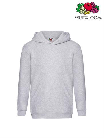FELPA PREMIUM BAMBINO CON CAPPUCCIO GRIGIO MELANGE