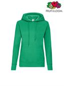 FELPA CAPPUCCIO DONNA SAGOMATA VERDE PRATO