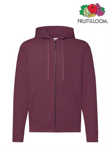 FELPA UOMO CLASSIC ZIP E CAPPUCCIO BORDEAUX