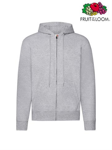 FELPA UOMO CLASSIC ZIP E CAPPUCCIO GRIGIO MELANGE