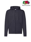 FELPA UOMO CLASSIC ZIP E CAPPUCCIO BLU NOTTE