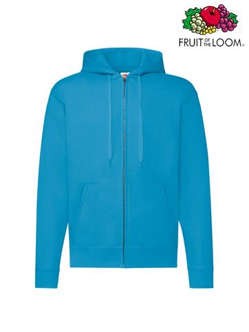 FELPA UOMO CLASSIC ZIP E CAPPUCCIO AZZURRO