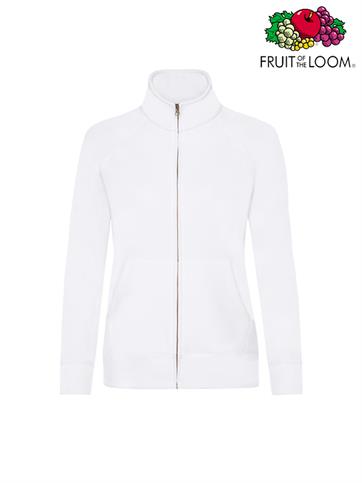 FELPA DONNA PREMIUM ZIP LUNGA BIANCA