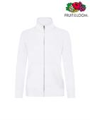 FELPA DONNA PREMIUM ZIP LUNGA BIANCA