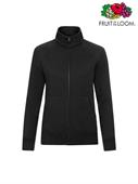 FELPA DONNA PREMIUM ZIP LUNGA NERA
