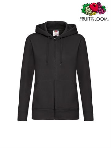 FELPA DONNA PREMIUM ZIP E CAPPUCCIO NERA