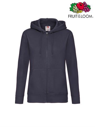 FELPA DONNA PREMIUM ZIP E CAPPUCCIO BLU NOTTE