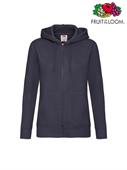 FELPA DONNA PREMIUM ZIP E CAPPUCCIO BLU NOTTE