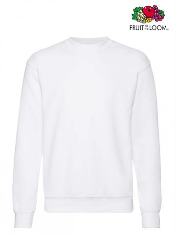 FELPA GIROCOLLO SET-IN UOMO BIANCO