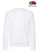 FELPA GIROCOLLO SET-IN UOMO BIANCO