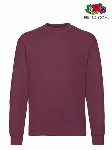 FELPA GIROCOLLO SET-IN UOMO BORDEAUX