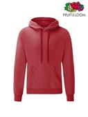 FELPA CAPPUCCIO CLASSIC UOMO VINTAGE ROSSO