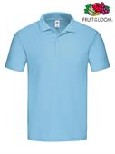 POLO ORIGINAL UOMO M/C 100% COTONE BLU SKY
