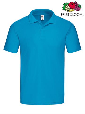 POLO ORIGINAL UOMO M/C 100% COTONE AZZURRO