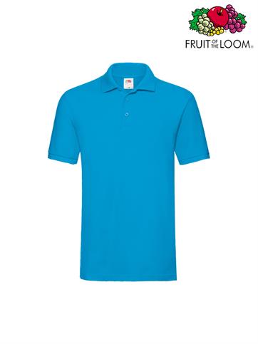 POLO PREMIUM UOMO M/C AZZURRO
