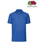 POLO PIQUE' M/C UOMO 65/35 BLU ROYAL