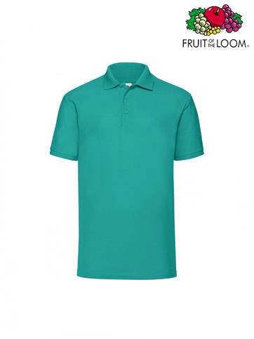 POLO PIQUE' M/C UOMO 65/35 VERDE SMERALDO