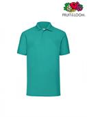 POLO PIQUE' M/C UOMO 65/35 VERDE SMERALDO