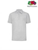 POLO PIQUE' M/C UOMO 65/35 GRIGIO MELANGE