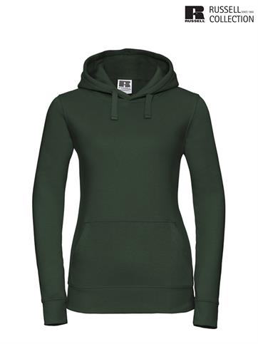 265F FELPA CAPPUCCIO VERDE BOTTIGLIA DONNA