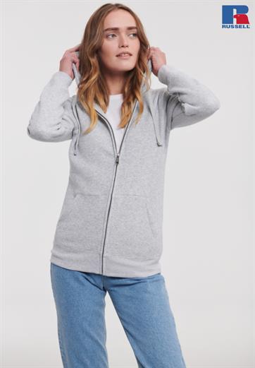 FELPA DONNA AUTHENTIC CON CAPPUCCIO E ZIP LUNGA