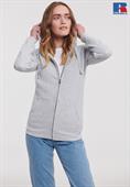FELPA DONNA AUTHENTIC CON CAPPUCCIO E ZIP LUNGA
